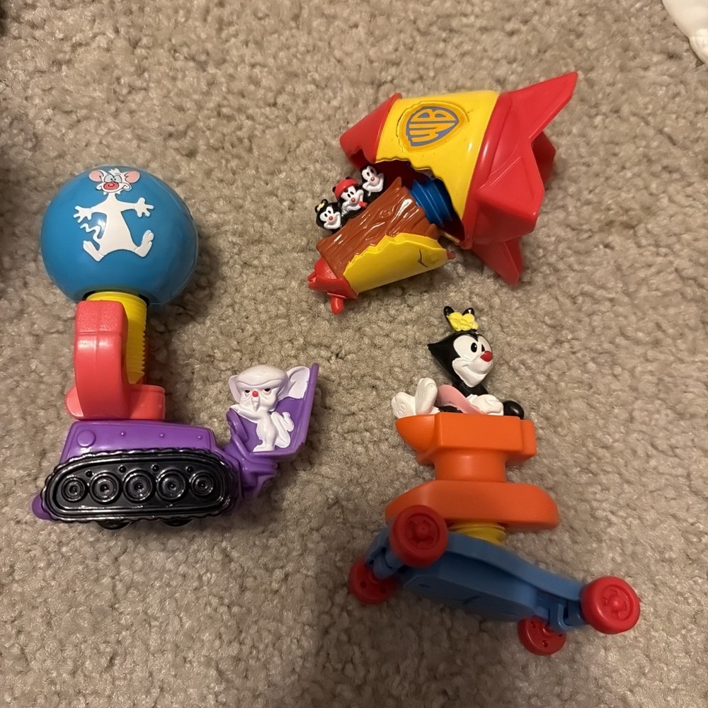 Vintage 1994 McDonald's Toy Animaniacs lot of 3‎ Preowned
